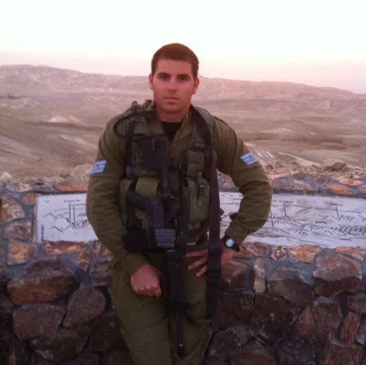 Enrico Omri Ravenna serving in the IDF, Negev desert