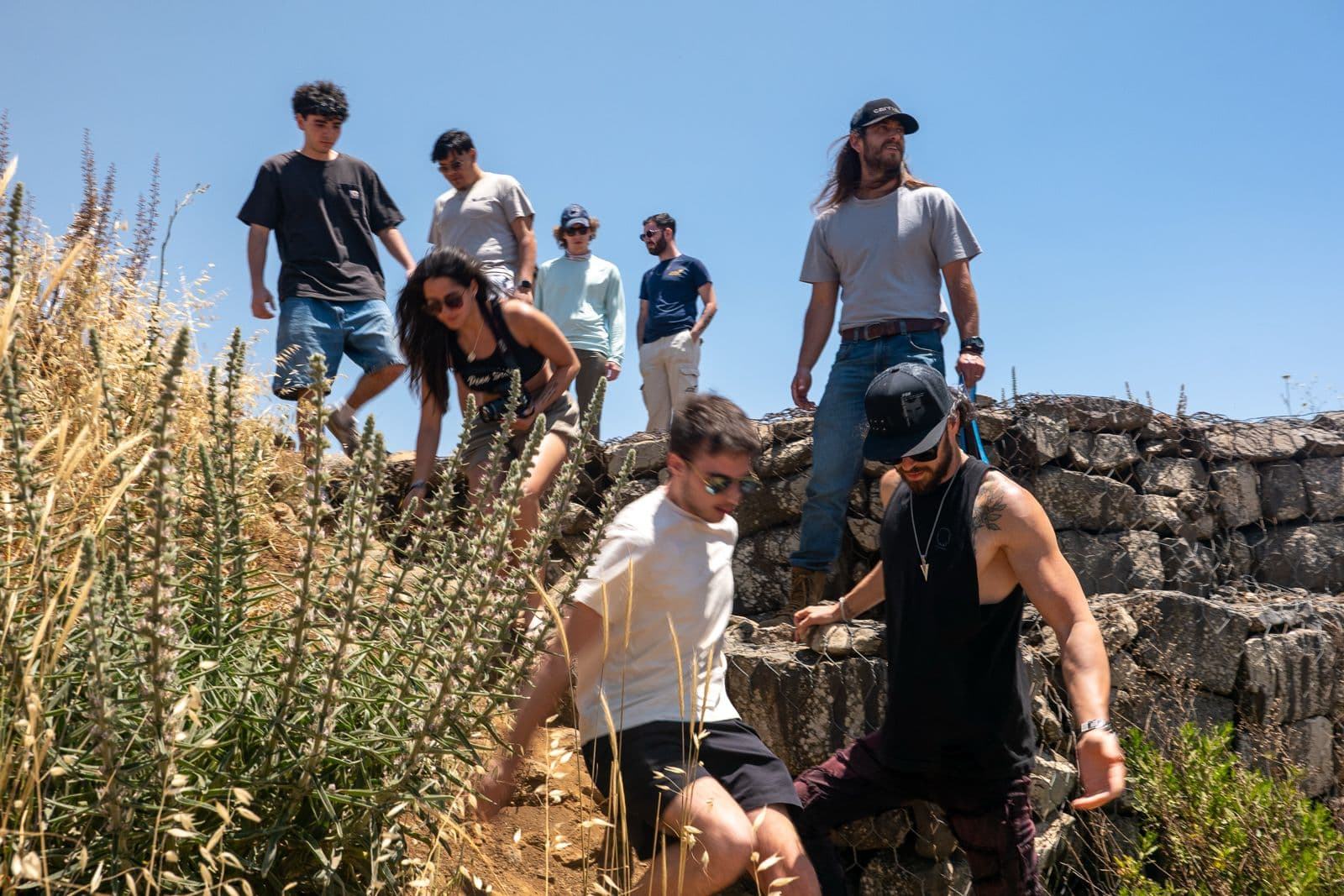 Enrico leading students on an Israel trip